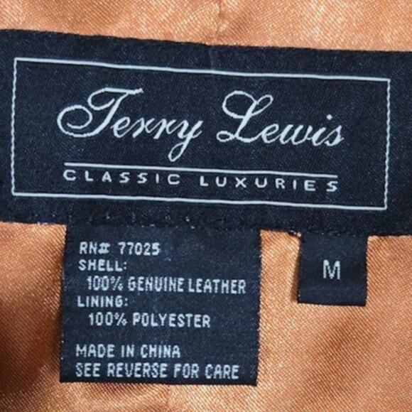 Terry Lewis Genuine Leather Blazer Jacket Women’s Medium Tan Brown - Picture 8 of 8